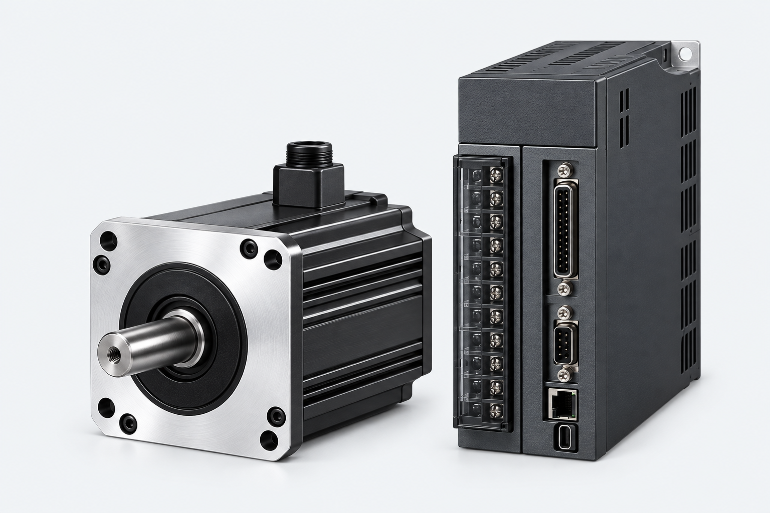 AC servomotor and matched servo drive presented as an integrated motion system