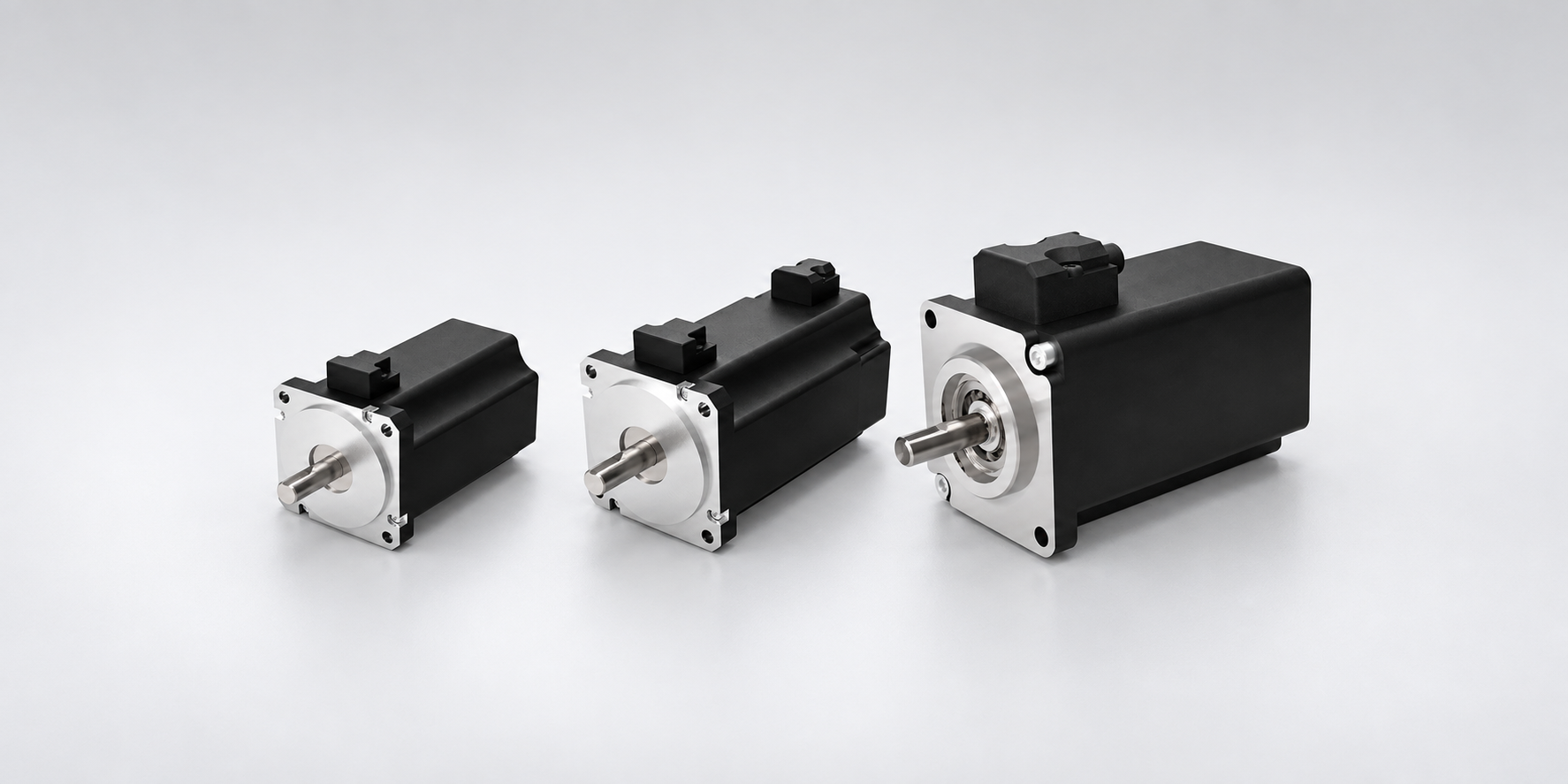 Family of three Coreless BLDC and servo motor configurations