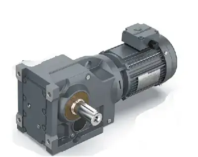 Representative industrial AC gearmotor with parallel-shaft gearbox arrangement