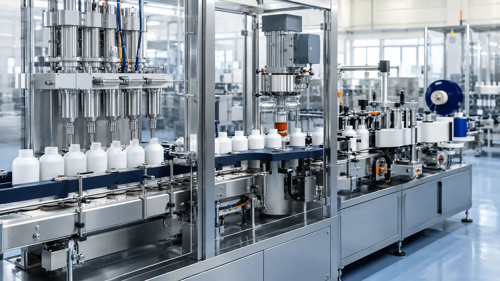 Filling, Capping & Labelling equipment application