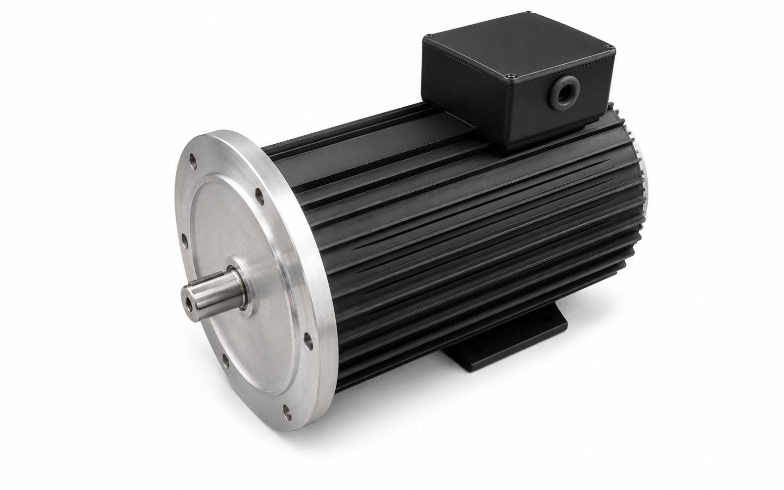 140 millimetre integrated brushless motor-controller platform with output shaft facing left