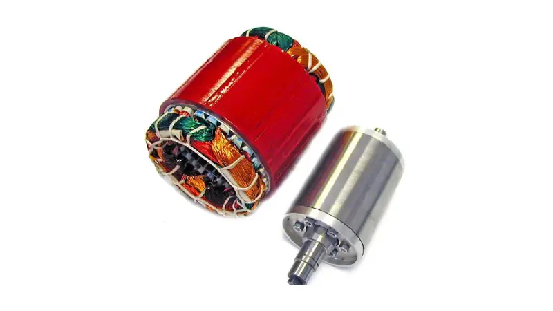 Original publication image showing brushless motor stator and rotor components