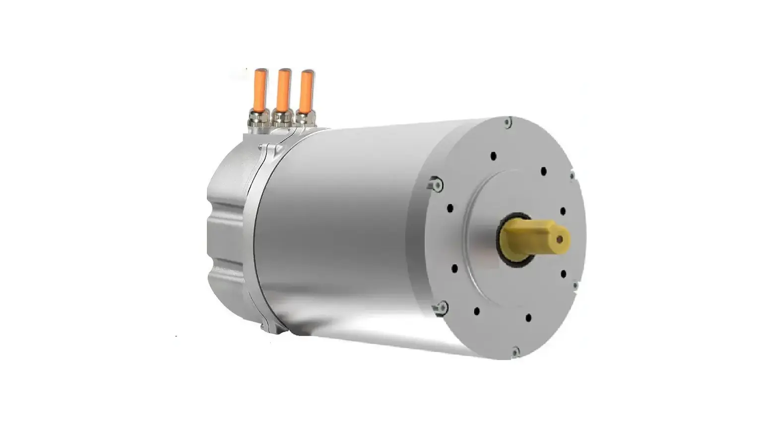 Complete SDT traction motor with three-phase power connections and output shaft